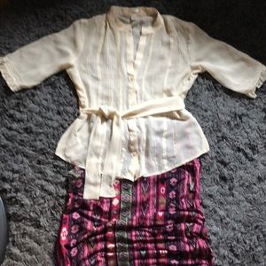 “Old Navy” tie waist top